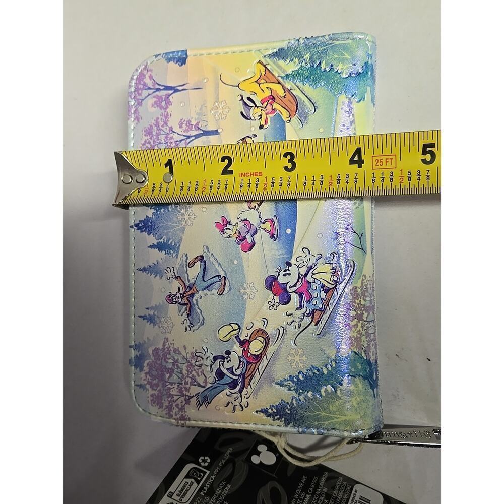 Loungefly Mickey & Friends Winter Wonderland Scene Zip Around Wallet - Picture 14 of 16